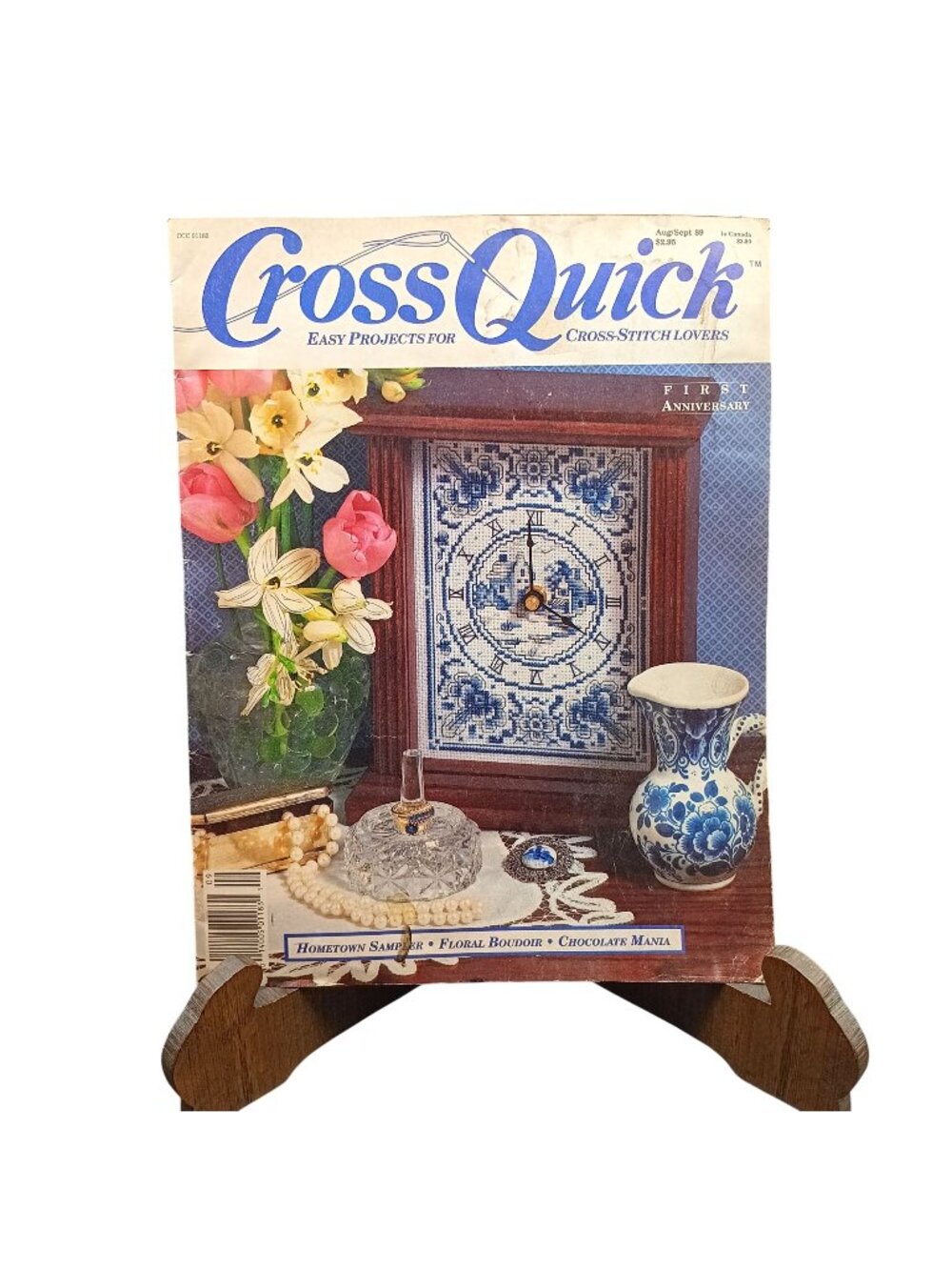 Vintage Craft Patterns, Cross Stitch Cross Quick Magazine, August/September 1989
